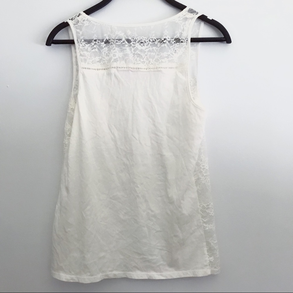 Cute White lace Tank Top - Picture 2 of 3